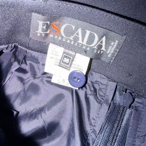 Escada Midnight Blue Wool Skirt
